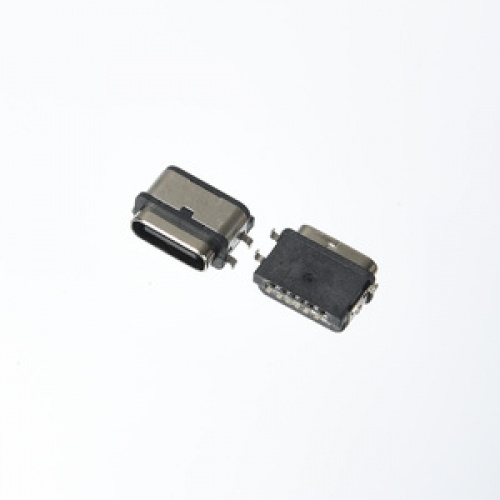 USB TYPE C 2.0 REC Single Row 6PIN (offset type, IPX7) Connector Part